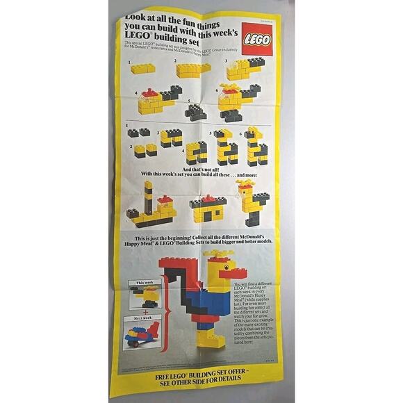 Lego 1986 McDonald’s Happy Meal 3 Sets with Instructions + extra pieces SH4 - Picture 9 of 16